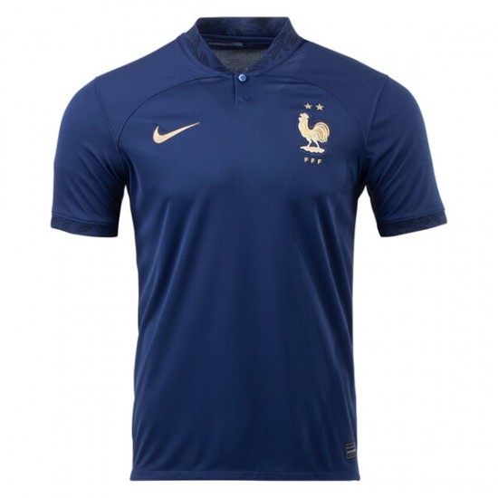 Camisola França Equipamento Primeiro Copa do Mundo 2022 Manga Corta